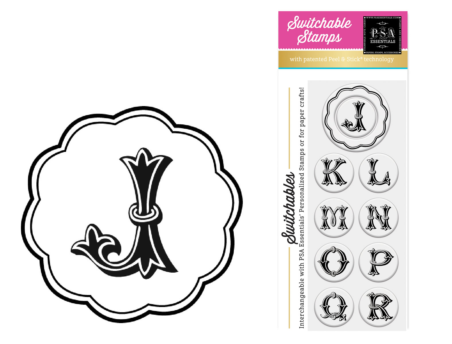 Monogram Stamps Archive J through R
