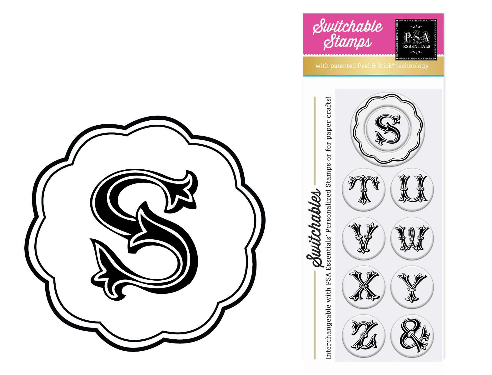 Monogram Stamps Archive S through Z and Ampersand