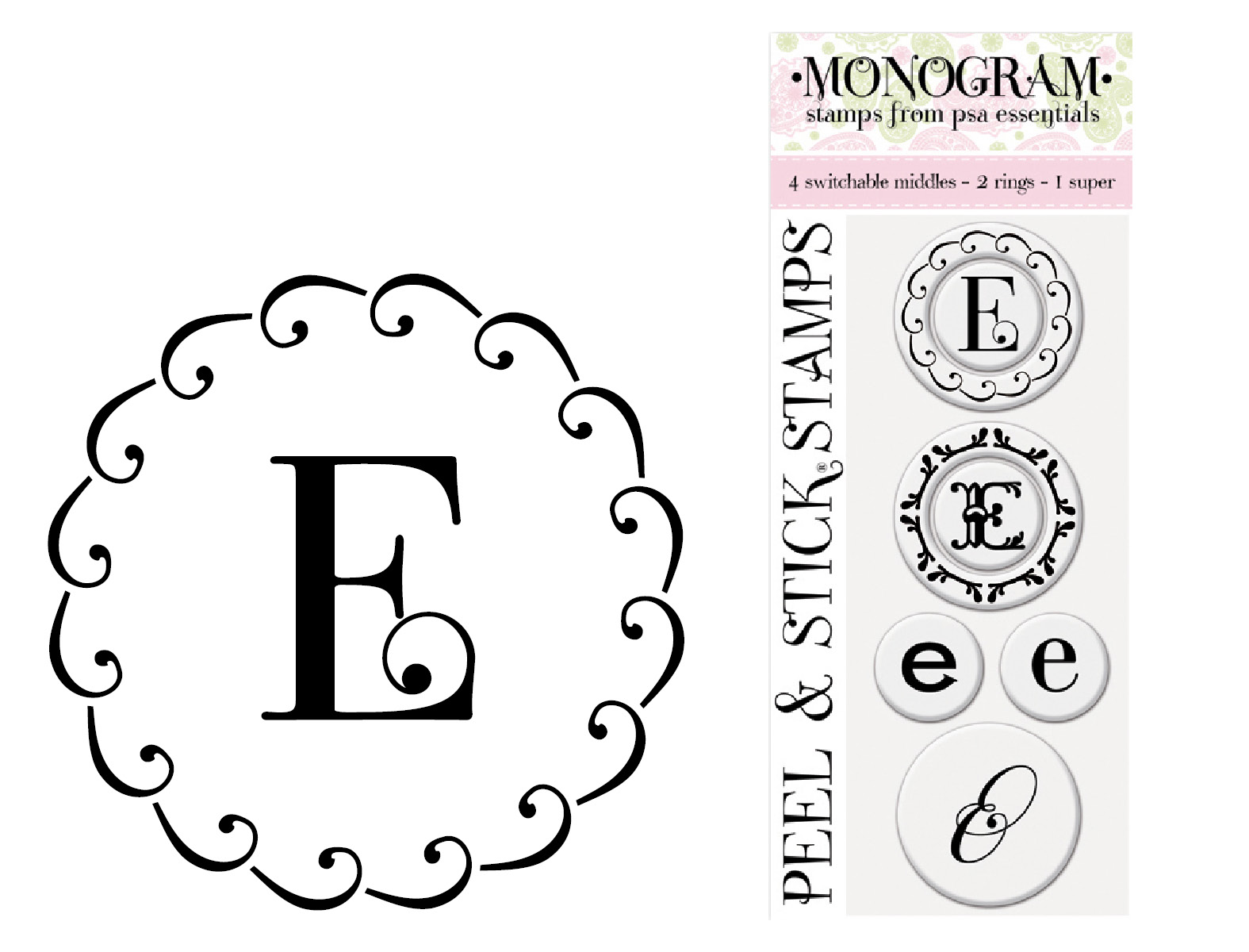 Monogram E Stamps