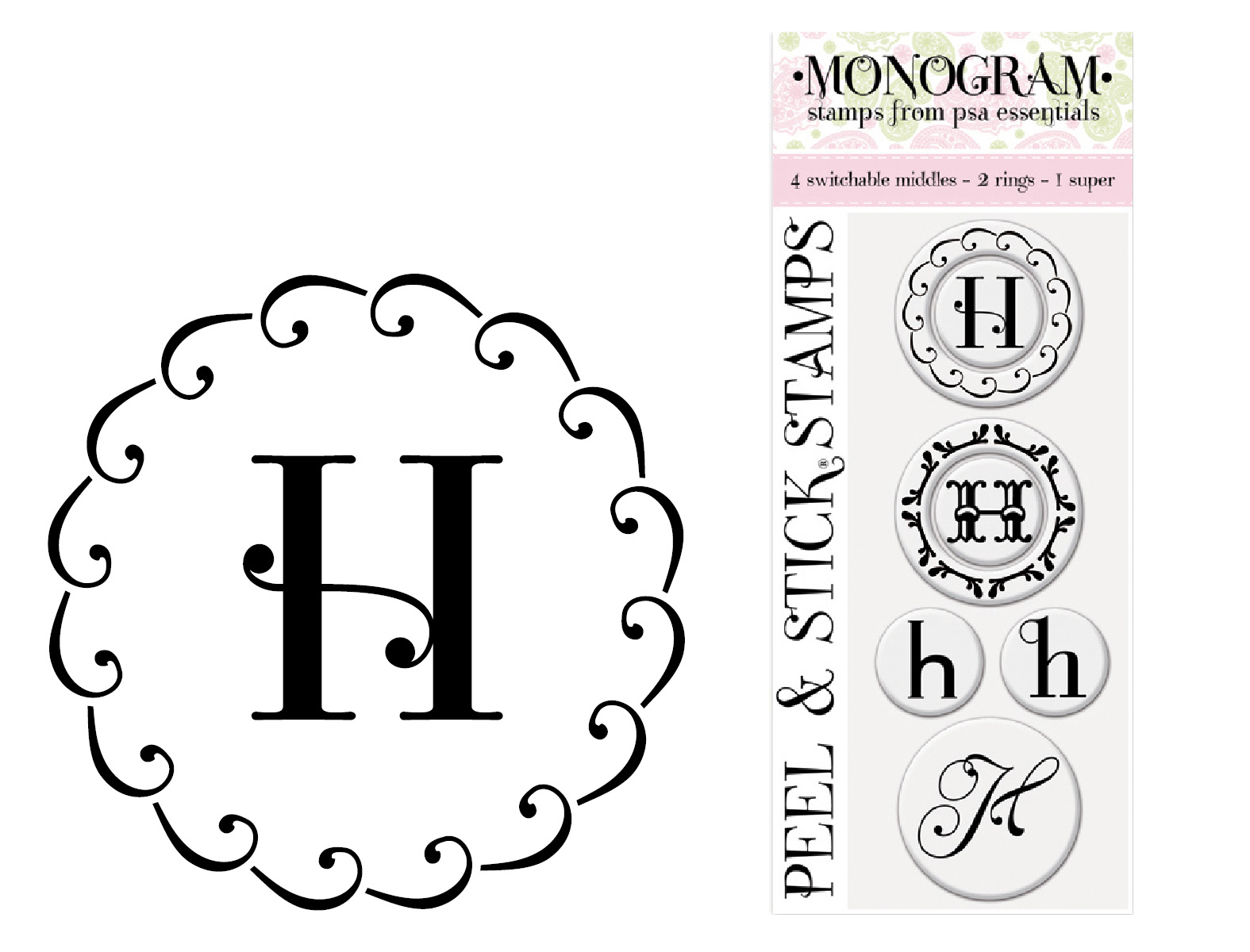 Monogram H Stamps