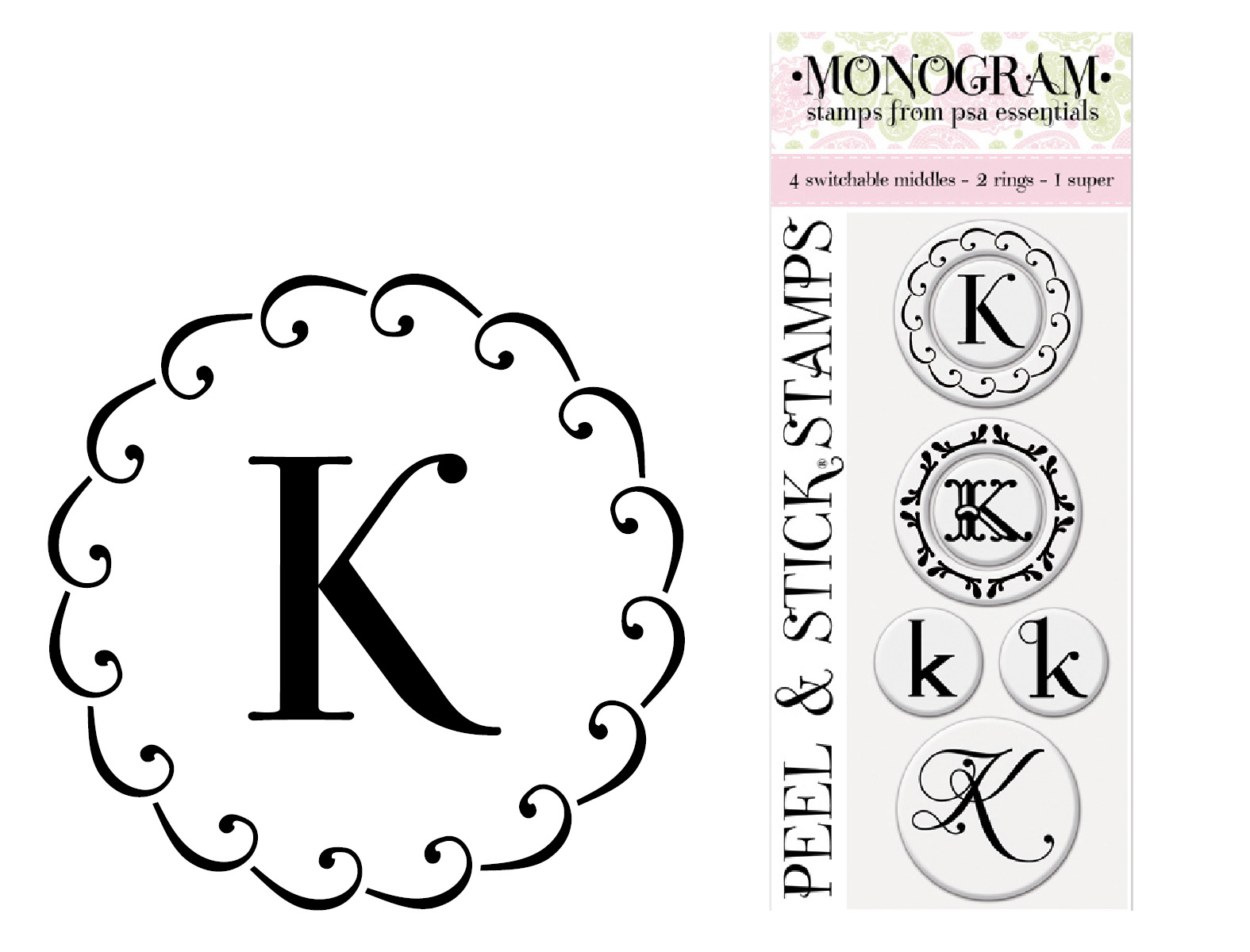 Monogram K Stamps