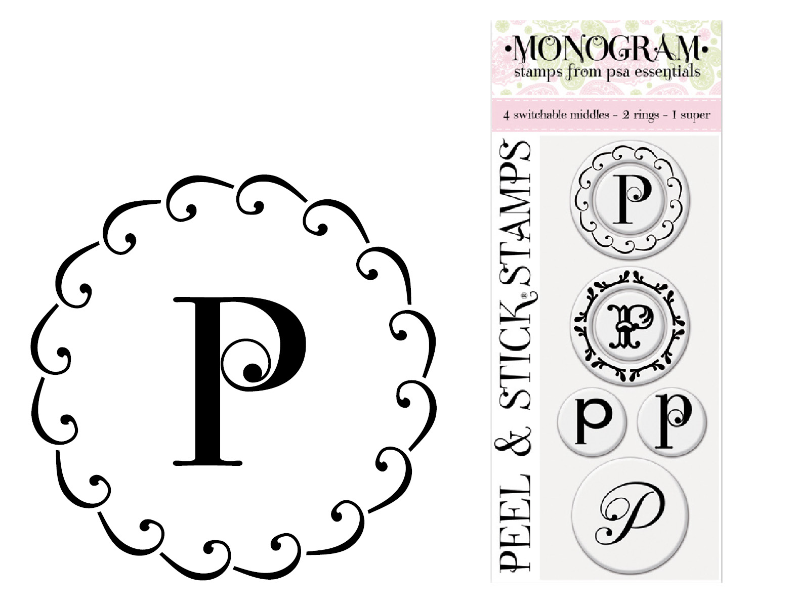 Monogram P Stamps