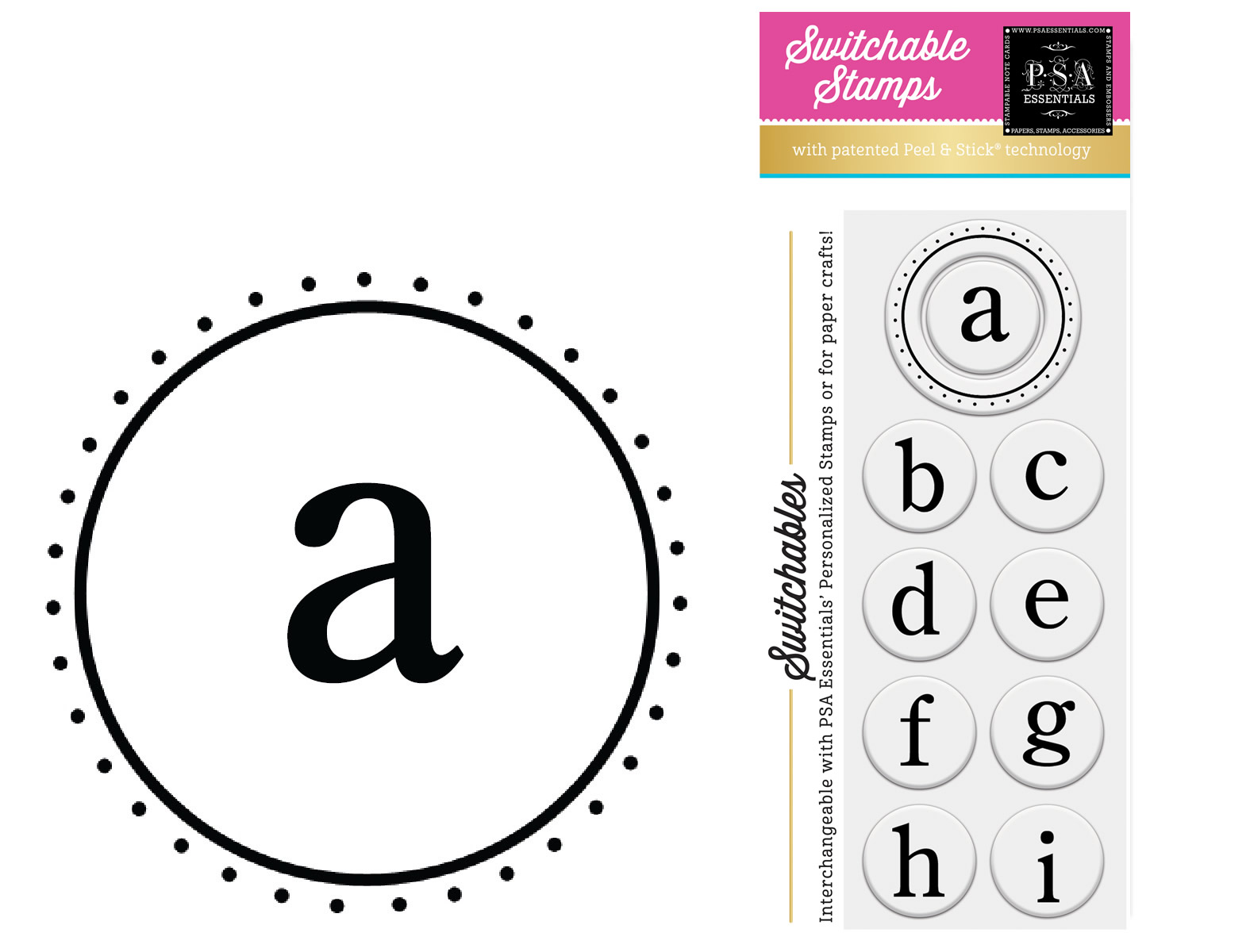 Monogram Stamps Vanilla A through I