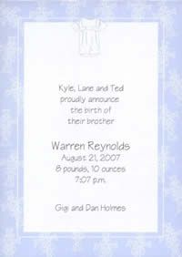 Wesley Announcement Discounted - Putnam House Personalized Stationery