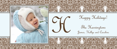 Blue/Brown Ornate Card by Putnam House - Discounted