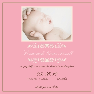 Pink with Brown & White Square by Putnam House - Discounted