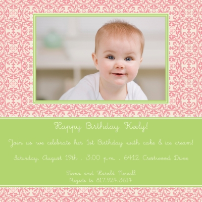 White & Pink Pattern with Green Box by Putnam House - Discounted