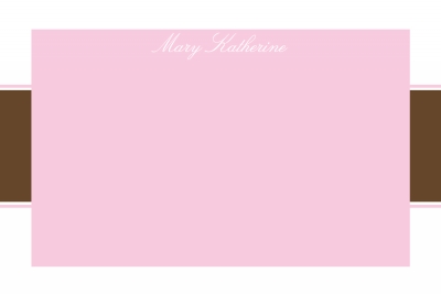 brown & pink belt Notecard by Putnam House - Discounted