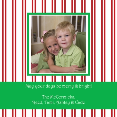 Bold Red Stripes with Green Box by Putnam House - Discounted