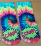 Tie Dye Camp Sockalicious ankle socks  sockalicious