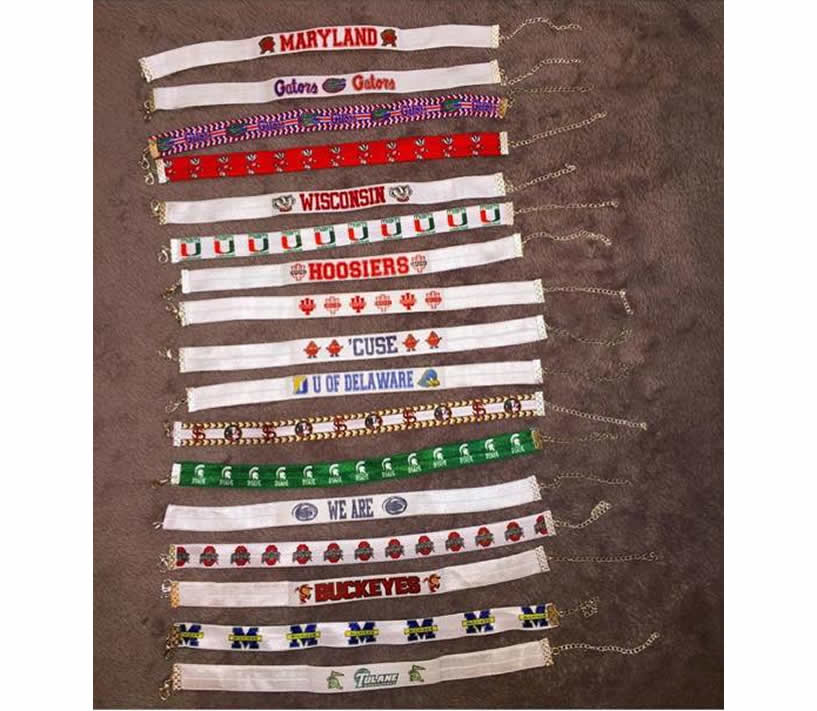 University and College Choker Necklace Samples